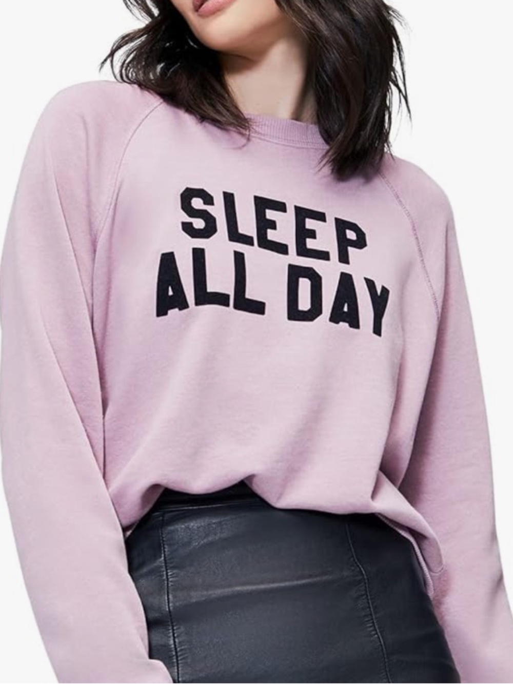 Wildfox Light Mulberry 'DANCE ALL NIGHT' Graphic Sweatshirt, size Medium